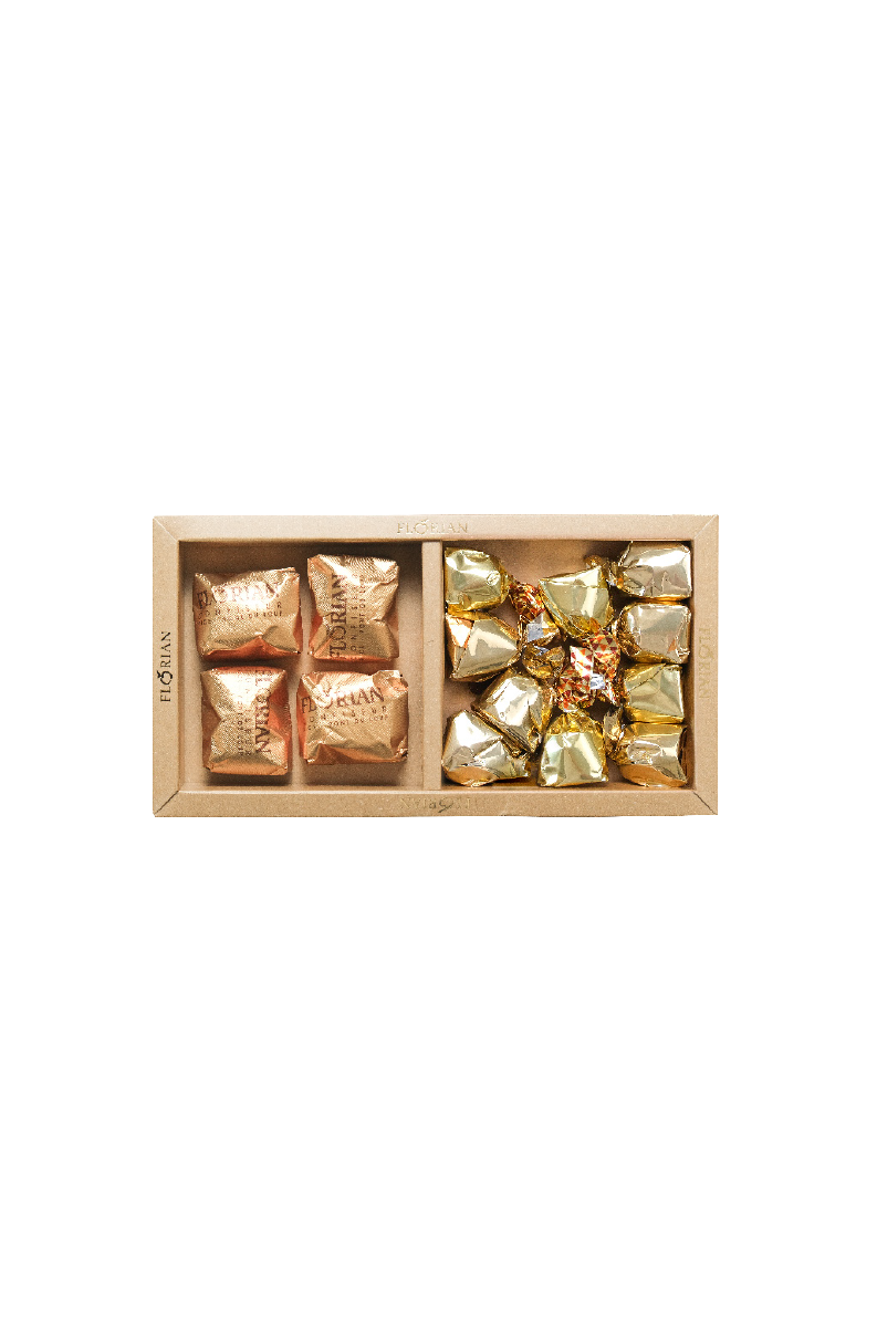 Coffret duo de Noël - Marrons glacés - Truffes en chocolat - Confiserie Florian