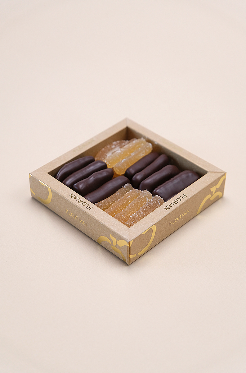 Duo de gingembre au sucre et au chocolat - Confiserie Florian