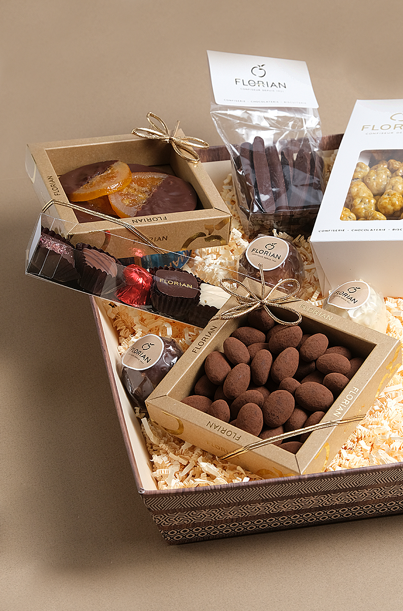 Assortiment de chocolat - Panier à offrir - Confiserie Florian
