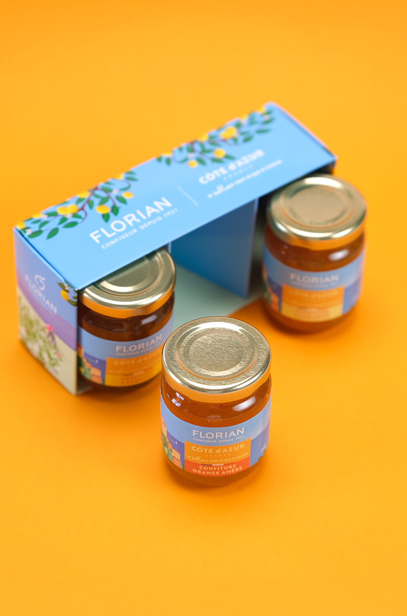 Confitures aux agrumes en coffret Côte d'Azur France - Confiserie Florian