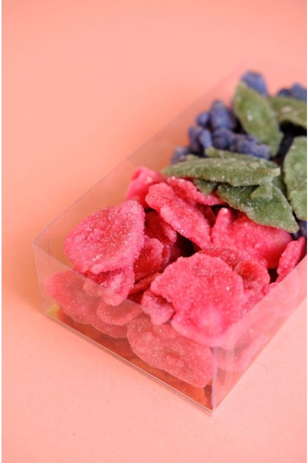 Boite de fleurs cristallisées assorties - Confiserie Florian