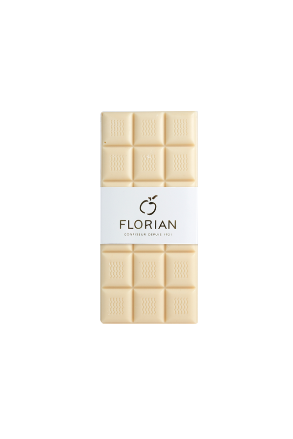 Tablette de chocolat blanc - Confiserie Florian