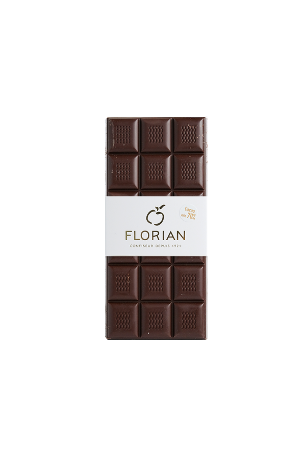 Tablette de chocolat noir 70% - Confiserie Florian