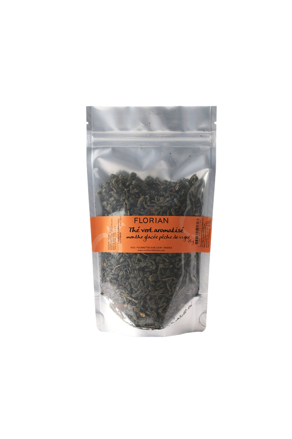 Thé vert aromatisé menthe glacée et pêche de vigne - Confiserie Florian