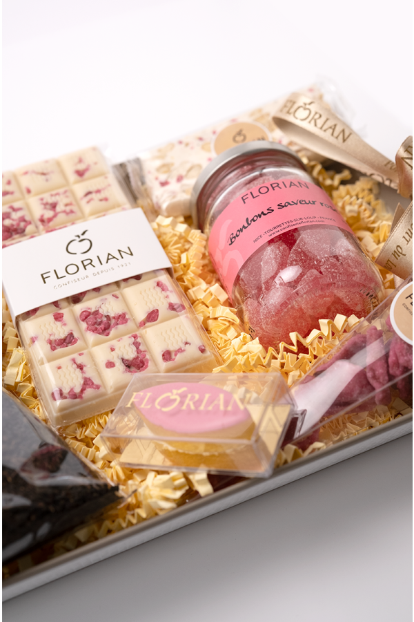 Panier autour de la rose - Confiserie Florian