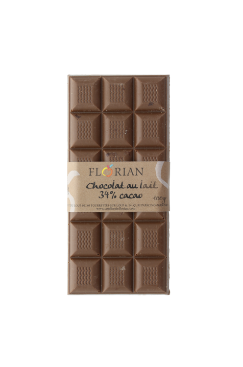 tablette de chocolat au lait 100g - Confiserie Florian