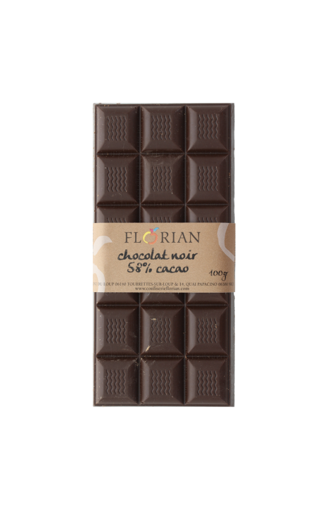 tablette de chocolat noir 100g - Confiserie Florian
