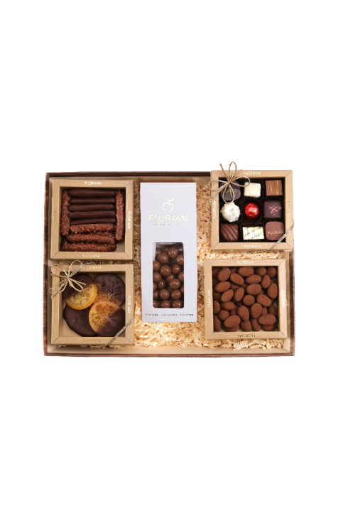 Panier garni de chocolats assortis - Confiserie Florian