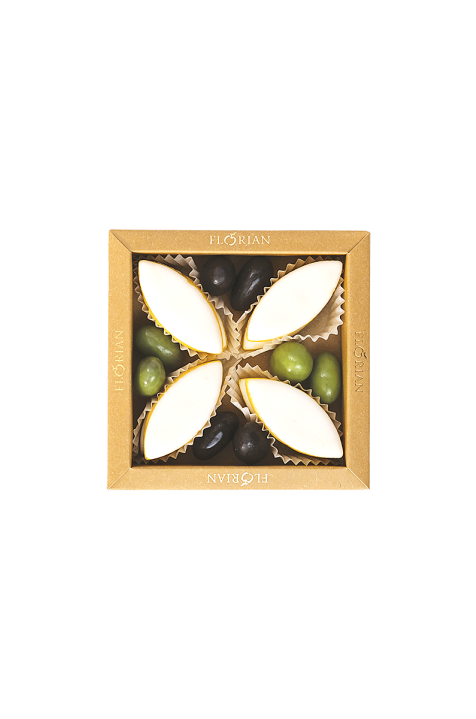 Boîte calissons et olives en chocolat - Confiserie Florian