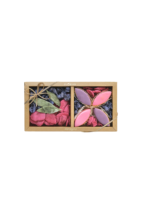 Duo fleurs: fleurs cristallisées, calissons aux fleurs - Confiserie Florian