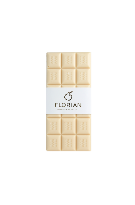 Tablette de chocolat blanc - Confiserie Florian
