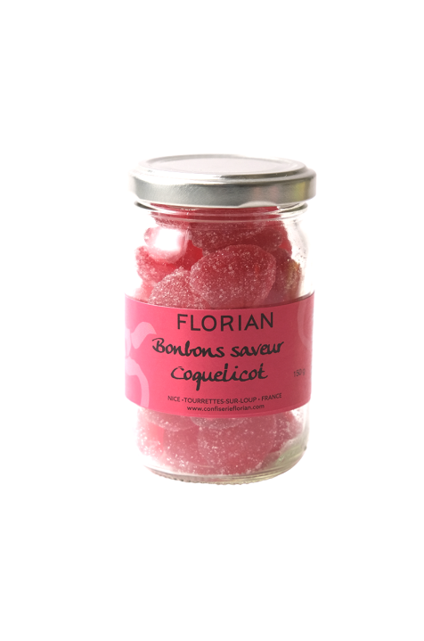 Bonbons acidulés saveur coquelicot - Confiserie Florian
