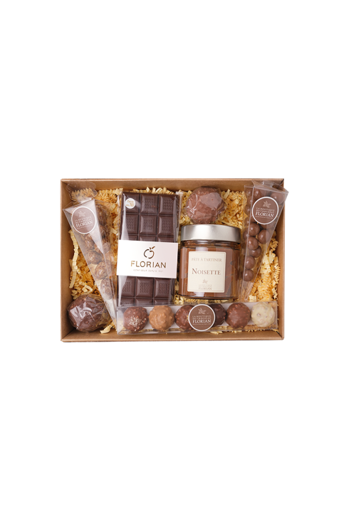 Panier gourmand spécialité au chocolat - Confiserie Florian