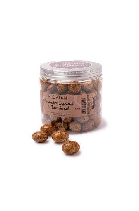 amande lait caramel et fleur de sel - Confiserie Florian