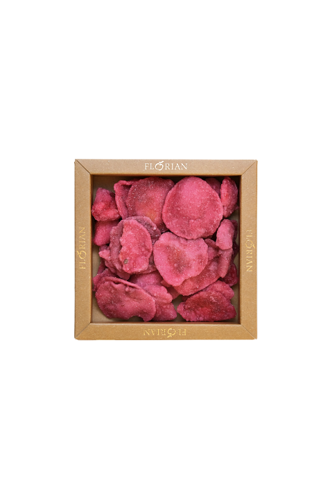 Pétales de rose cristallisés boîte 80g - Confiserie Florian