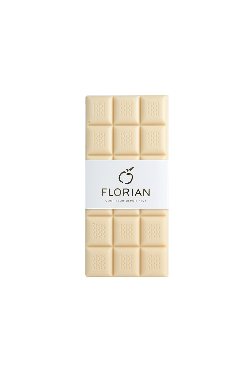 Tablette de chocolat blanc - Confiserie Florian