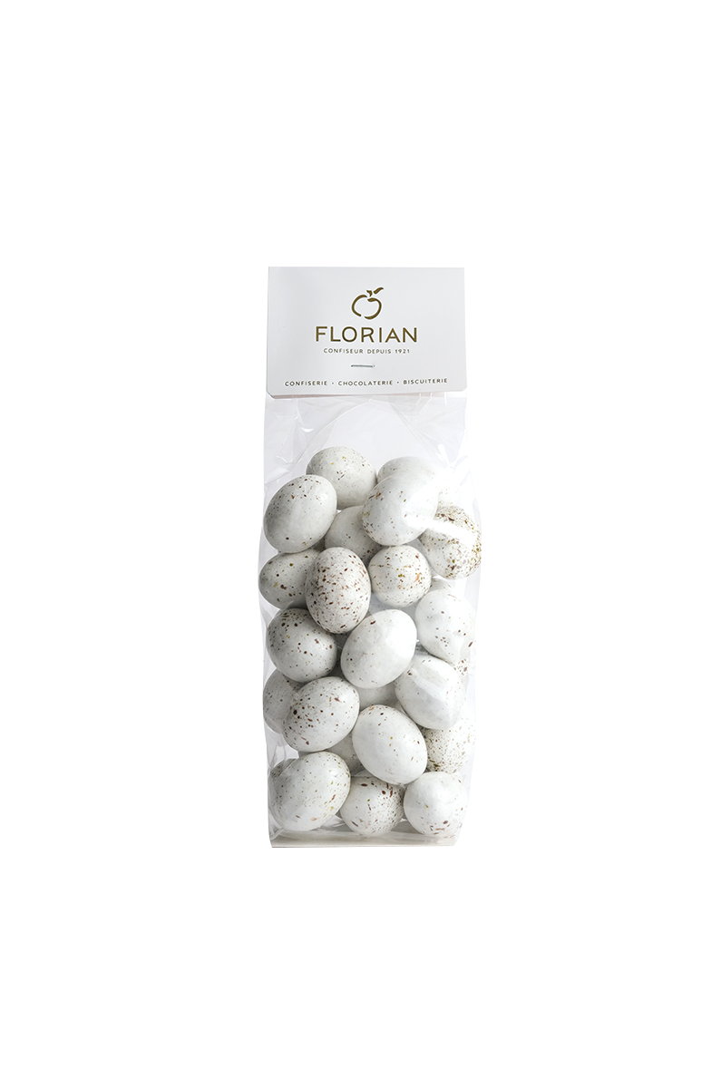 sachet d'œuf de mouette au praliné