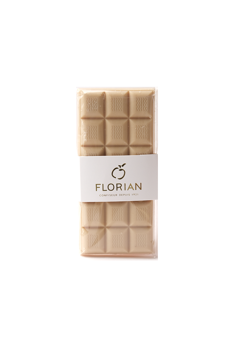 Tablette de chocolat blanc - Confiserie Florian