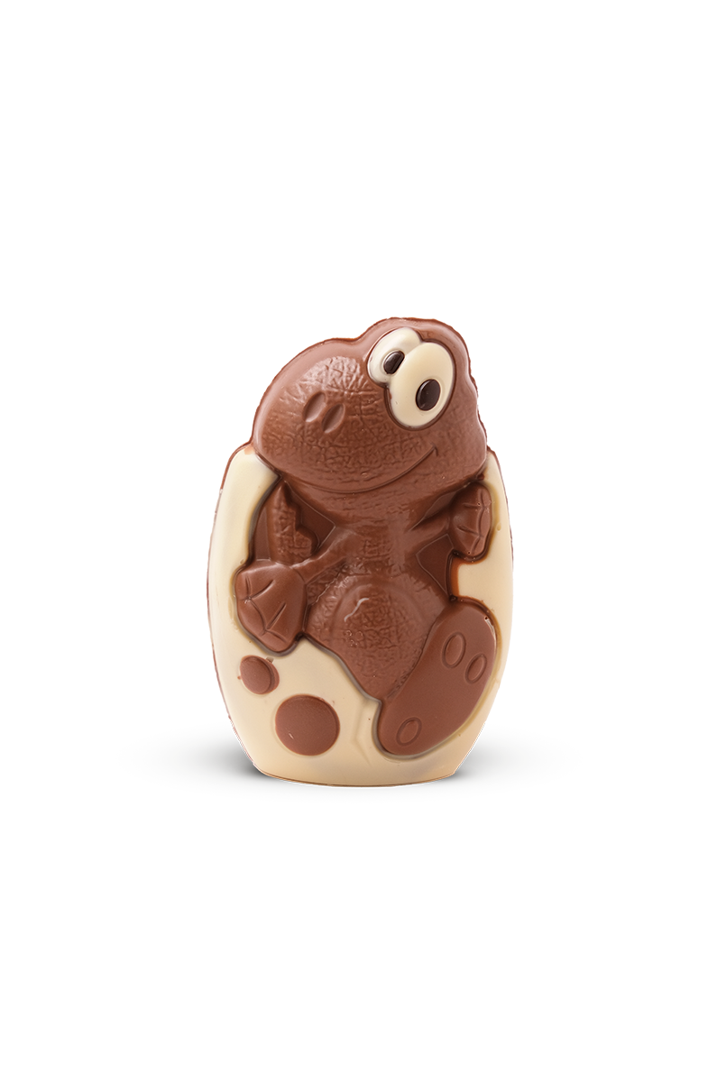 Sujet de Pâques en chocolat - Bébé dinosaure en chocolat - Confiserie Florian