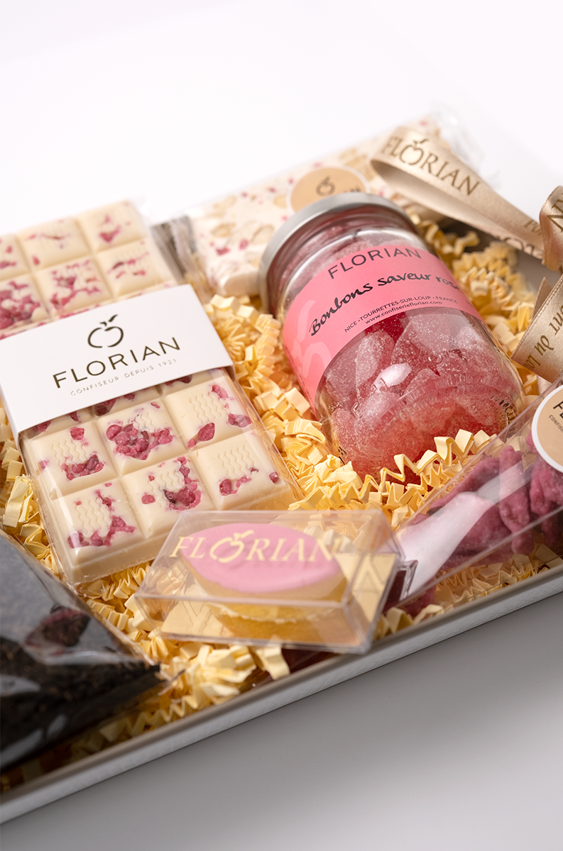 Panier autour de la rose - Confiserie Florian